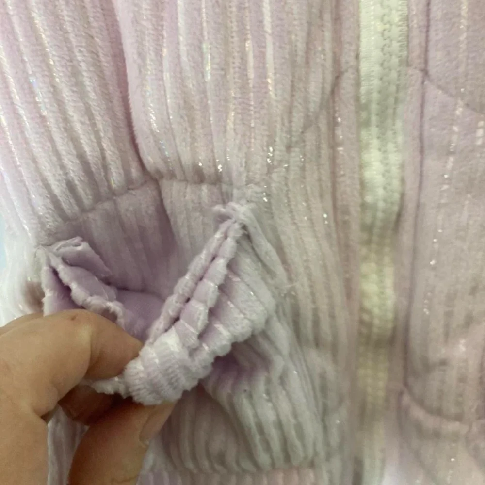 Pink snowsuit for baby girl shimmering soft insulated Btween 6mos